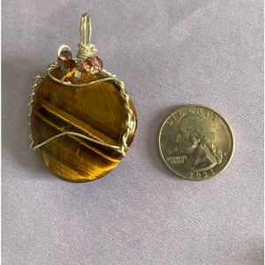 Handmade tiger eye pendant